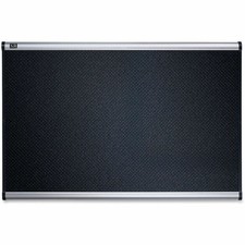 Quartet Prestige Bulletin Board, Diamond Mesh Fabric, 35 x 24, Gray/Aluminum