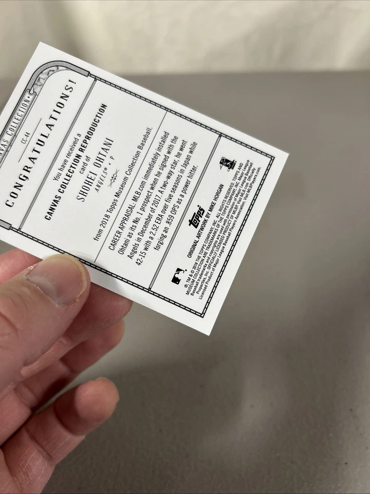 Shohei Ohtani 2018 Topps Museum Canvas Collection Insert Rookie CC-44 - Image 4 of 4