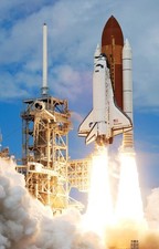 Space Shuttle Discovery Launch Vintage NASA Photo Reprint Wall Art