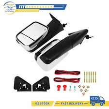 Chrome Pair Power Heated Led Signal Tow Mirrors For 98-2002 Dodge Ram 1500-3500 Chrome Pair Power Heated Led Signal Tow Mirrors For 98-2002 Dodge Ram 1500-3500