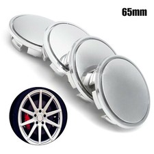 2/4pcs 65mm Universal Chrome Silver Car Wheel Center Hub Caps Covers Set Replace