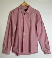 PETER WERTH Red  White Stripe Long-Sleeved Button Up Business Shirt Size XL