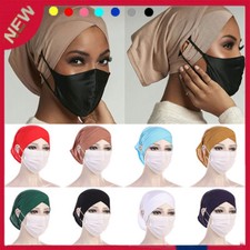 Women Muslim Turban Pre-Tied Chemo Caps Hijab Hair Loss Head Wrap Scarf Hat Arab