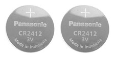 2 Panasonic CR2412 Lithium Button Cell CR 2412 3V Batteries