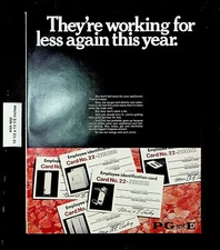 1968 PG&E Pacific Gas Electric Employee ID Card Vintage Print Ad 27593