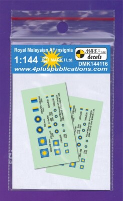 1/144 Decals:  Royal Malaysian AF Insignia  : #DMK144116 :  MARK1
