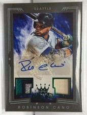 Robinson Cano 2015 Diamond Kings GREEN Framed Patch Bat Autograph Auto #'d 3/5