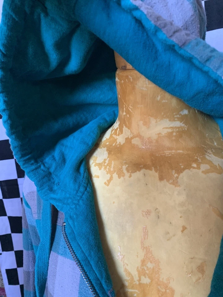 HURLEY Logo VERDE AZULADO CUADROS Sudadera con Capucha Camisa REVERSIBLE Chaqueta AQUA GRIS Talla M Foto 3 de 4