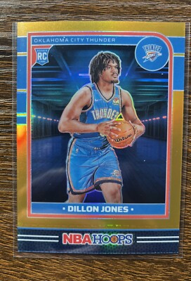 2024-25 Panini NBA Hoops DILLON JONES #256 Rookie Gold Premium Prizm #'d 10/10