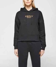 DKNY Tiger King Embroidered Cropped Hoodie MSRP 69.50 Size XL  6D 1448 Pr