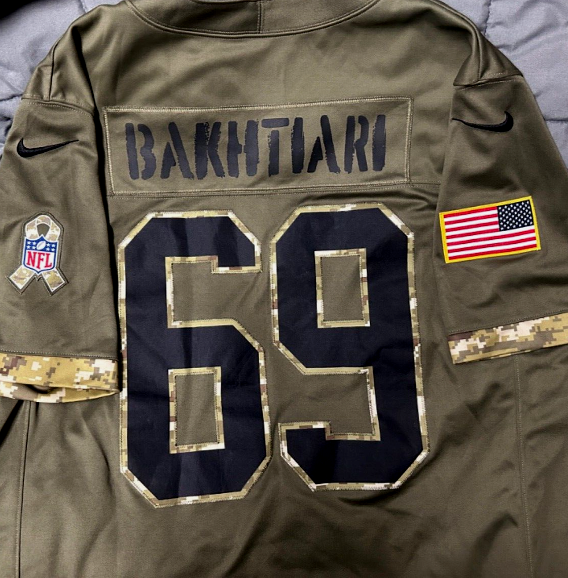 NFL Green Bay Packers #69 David Bakhtiari Nike Football Jersey