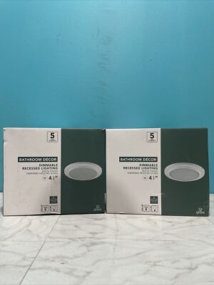 Globe Electric White 4 1/2'' Hole Dimmable Recessed Shower Light Lighting White