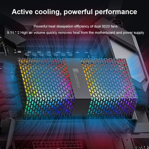Low Noise RAM Heatsink DDR4/DDR5 RAM Dual Fans  Computer Accessories