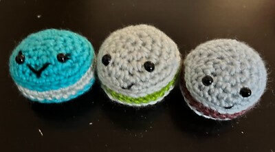 handmade crochet macarons
