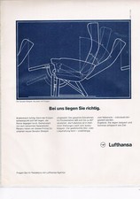 Lufthansa Werbeanzeige Werbung "Bei uns liegen Sie richtig" NG