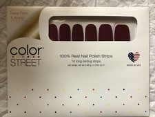 Color Street 100% Real Nail Polish Strips Venetian Velvet Made In USA NEW