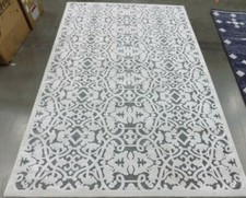 IVORY / DARK GREY 5'-3" X 7'-6" Stained Rug Reduced Price 1172591439 PARB636C-5