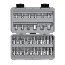 Socket Set 3/8 in Drive TR Torx Bit External Star Metric Storage Case (36-Piece)