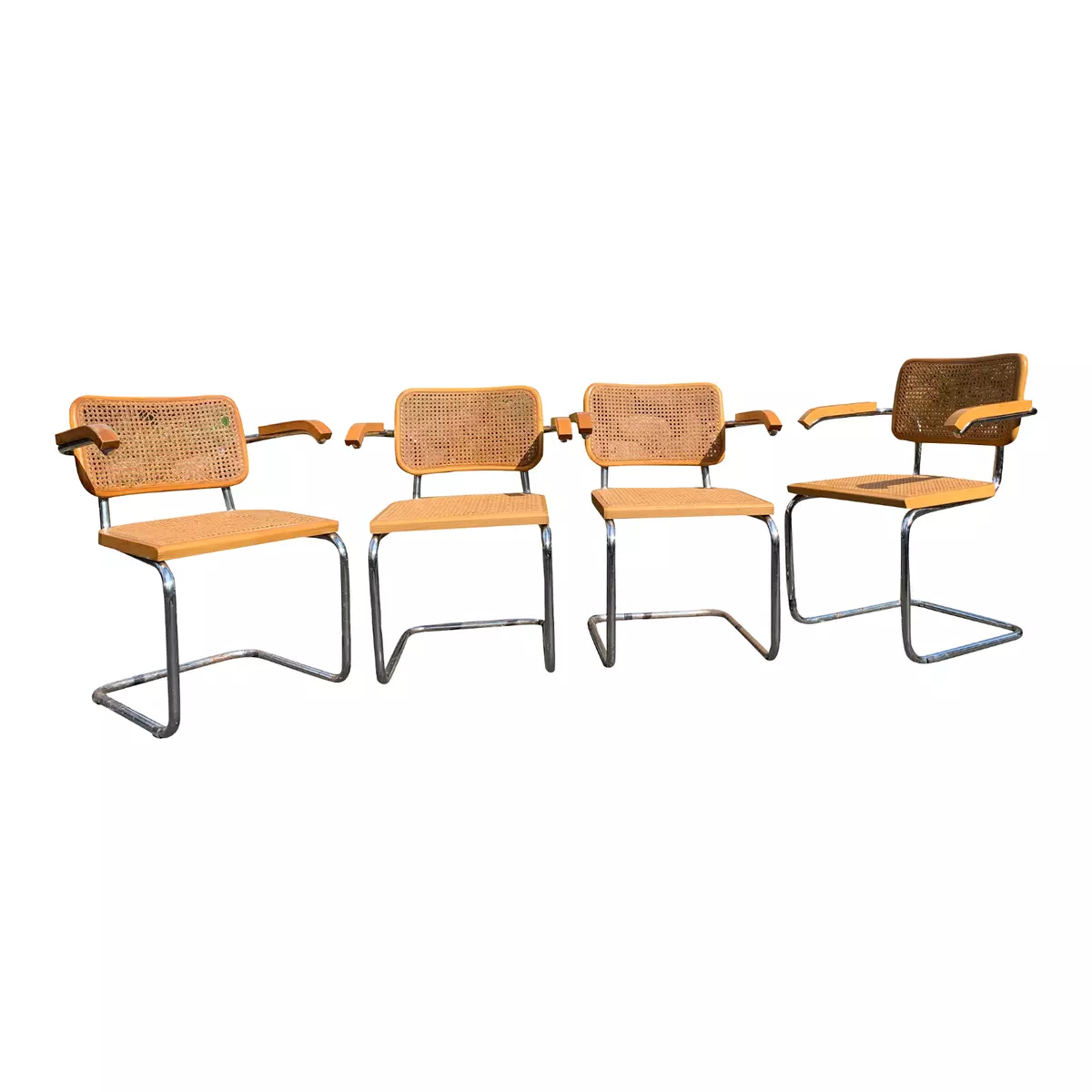 Cane and chrome chairs new arrivals