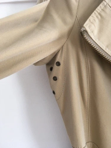 Rare Burberry Prorsum Fitted Trench Mac UK 10 Irridescent Buttermilk/Beige - Picture 4 of 17