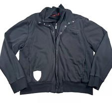 Ferrari Puma Jacket Mens XL Vintage Black LongSleeve Zip Button Sweater Official