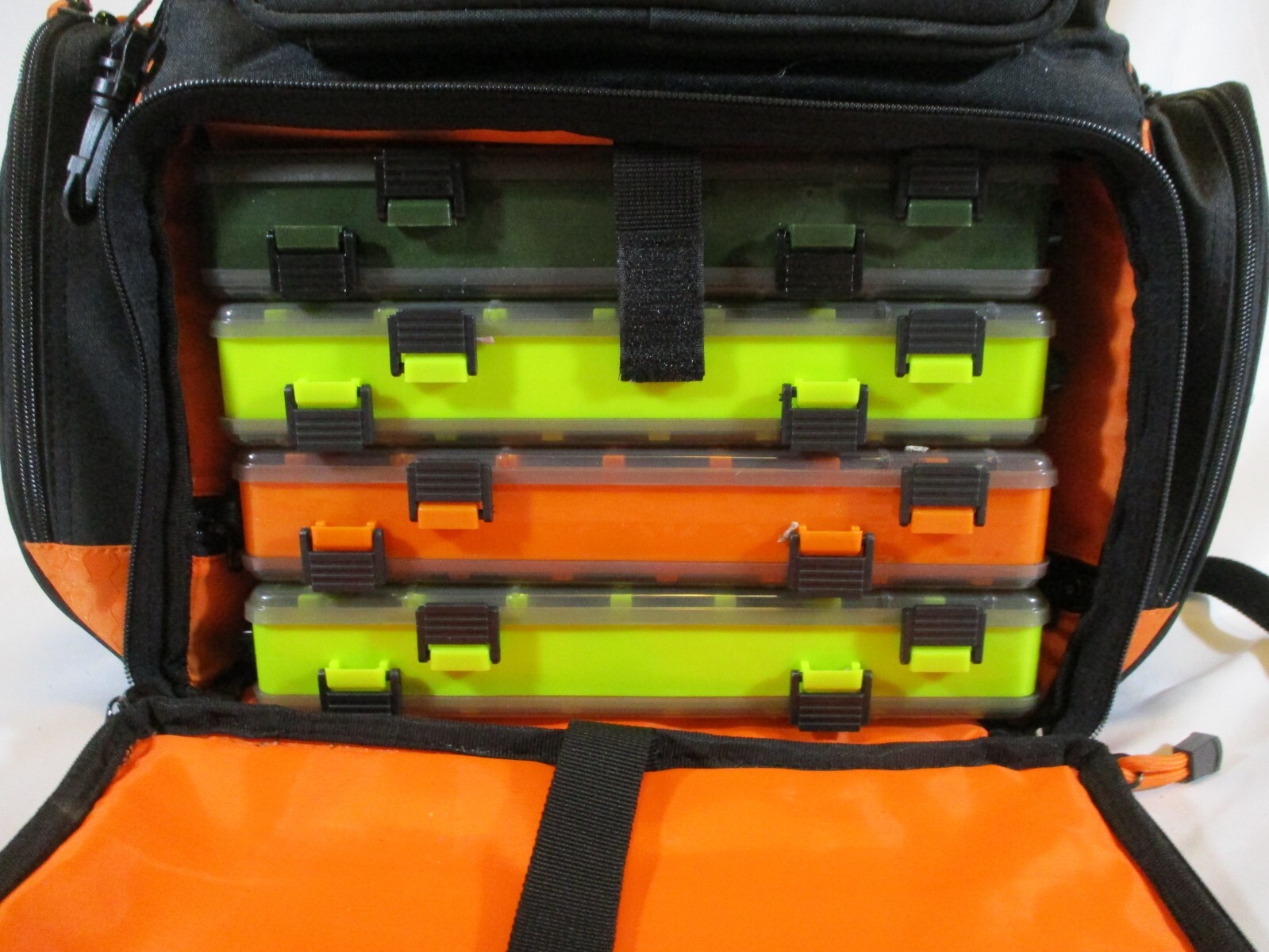 Magreel Fishing Tackle Box Backpack w/ 4 Trays Large Waterproof