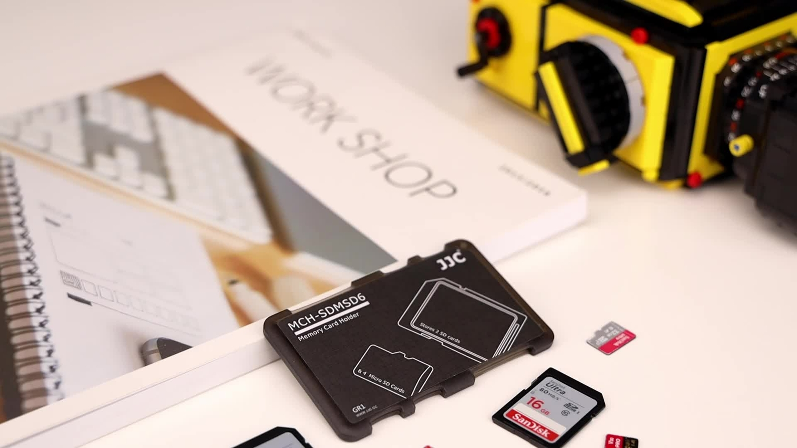 Compact Wallet Memory Card Holder Storage Case for 2 SD Cards + 4 Micro