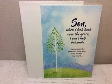 BLUE MOUNTAIN ARTS SON GREETING CARD New w/Envelope "When I look back over the"