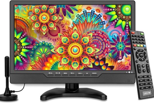 Compact 13.3-Inch Portable TV with Rechargeable Battery - Ideal for Adventures - Picture 3 of 11