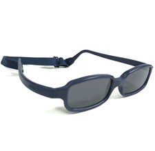 Miraflex Sunglasses NEW BABY 2 Navy Blue Rectangular Frames with Blue Lenses