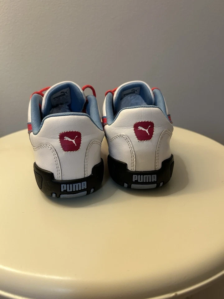 Zapatillas PUMA - Blancas con detalles rojos y azules - Talla US 3,5 / EUR 35 Foto 2 de 4