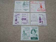 C1950S VINTAGE X5 DIFFERENT WHITEWAYS WHIMPLE DEVON CIDER WHIST CARDS