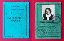 DDR Fahrschüler Ausweis Fachschule für Landwirtschaft Döbeln 1952  ( 151283