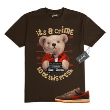 Dunk Low Light British Tan Sesame Picante Red Cacao Wow T Shirt to Match CRIME