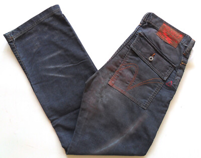 Cordjeans Kordelhose Herren Taille: 30, 32 blau Guru halb gealtert