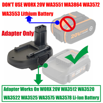 1x Adattatore Adatto Per Batterie WORX 20V WA3522/3575 Per Utensili - Foto 3