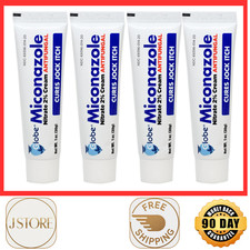Globe 4 Pack Miconazole Nitrate 2 Antifungal Cream, Cures Most Athletes Foot.