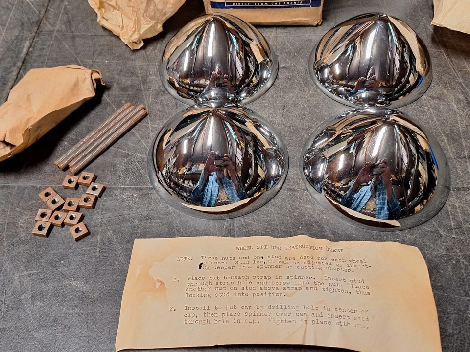 Tapas centrales de rueda personalizadas cromadas giratorias Cal de colección piezas de velocidad de velocidad Foto 2 de 4