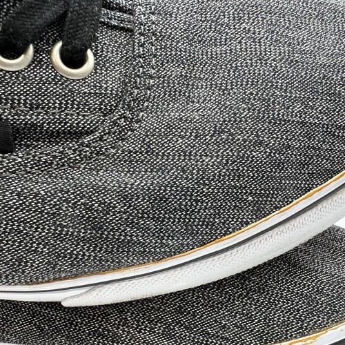 Vans Off the Wall Mens Sneakers 11 Gray Fabric Top Black Laces - Picture 7 of 9