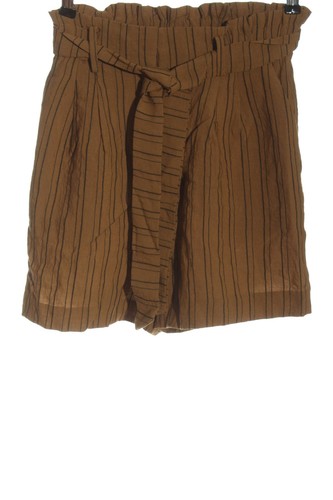H&M Pantalón corto Mujeres Talla EU 36 marrón-negro look casual