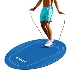 Jump Rope Mat Outdoor Indoor, Oval 52'' x 36'' Non-slip Fitness Exercise Mat,...
