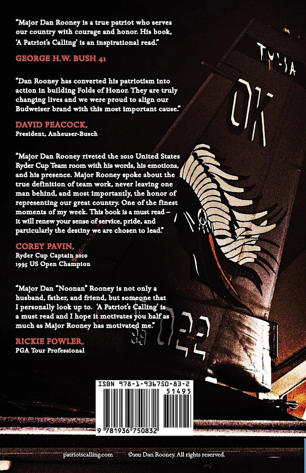 A Patriot's Calling ~ Major Dan Rooney (Signed, Autographed) NEW Hardcover NICE! Foto 3 de 4