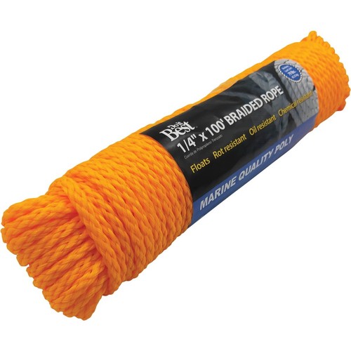 Do it Best 1/4 In. x 100 Ft. Yellow Braided Polypropylene Packaged Rope 729590 - 第 2/2 張圖片
