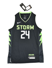 Youth Seattle Storm Jewell Loyd Nike Black 2024 Rebel Edition Jersey Sz M 10/12