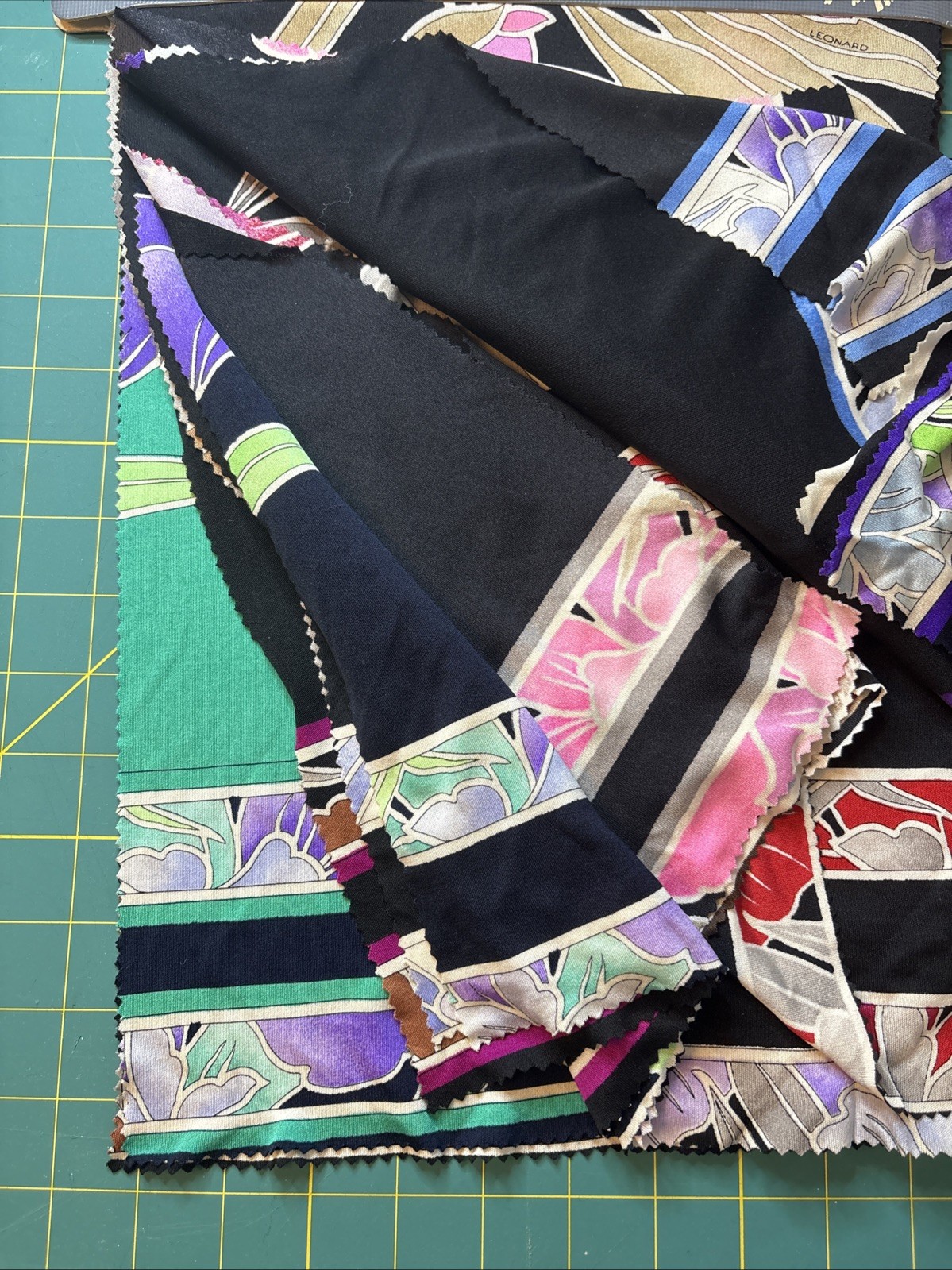 VTG Leonard Paris Partial Sample Book “Hibiscus” Original 1960s–70s Silk Archive