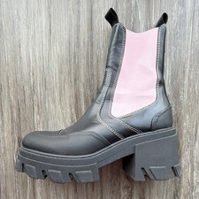GANNI Women s Leather Platform Chelsea Ankle ...