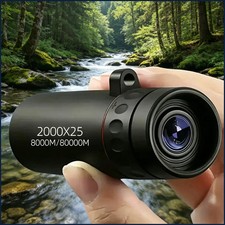 2000X25 Hd Monocular Telescope - Compact, Portable Scope For Hunting, Travel, Co