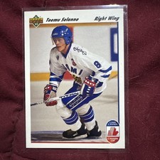 1991-92 Upper Deck #21 Teemu Selanne Rookie Card RC. rookie card picture