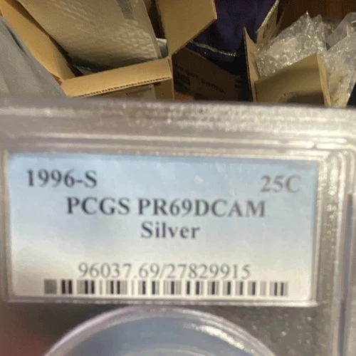 1996-S Silver Washington Quarter PCGS PR69DCAM Proof San Francisco