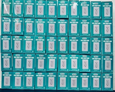 20A GFCI Outlet TR/ WR Weather & Tamper Resistant UL Listed White -50Lot self
